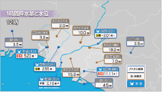 CATV局様向け気象・防災情報送出システム画面例